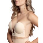 BYE-BRA - BRA WITHOUT HANDLES SHAPE U BEIGE CUP A - Image 2