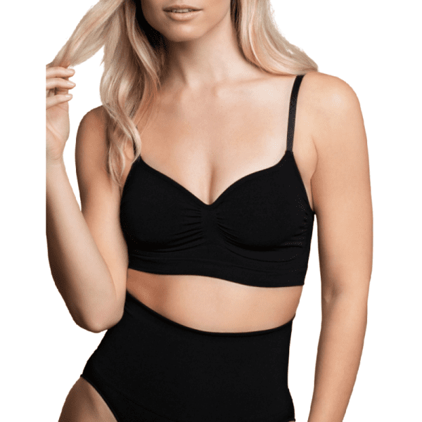 BYE-BRA - MEDIUM CONTROL BRA SEAMLESS BLACK SIZE L