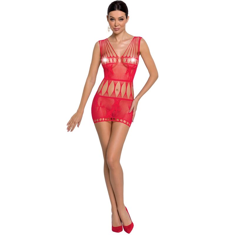 img_106192_1b70c2b3e8aa85ac89e54cbb798dff40_1 PASSION - WOMAN BS090 RED BODYSTOCKING ONE SIZE - Image 1