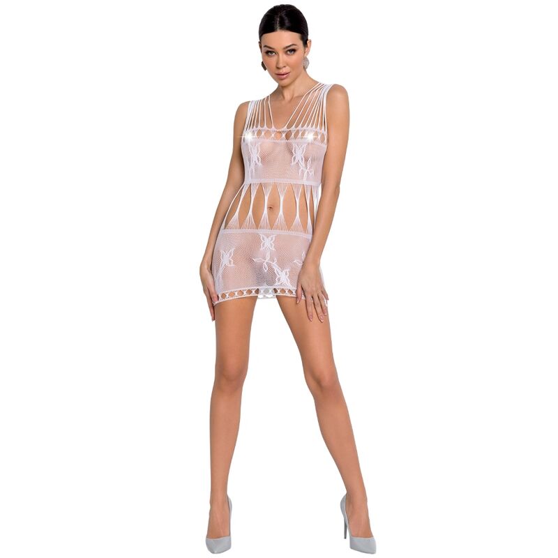 img_106193_0b713d0e268e793ed8f71519c2b01747_1 PASSION - WOMAN BS090 WHITE BODYSTOCKING ONE SIZE - Image 1