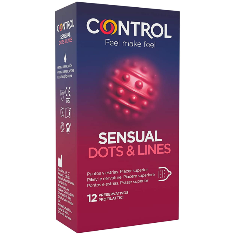 img_107483_5e443c203456166c1b73c17c70023bdd_1 CONTROL - SENSUAL DOTS & LINES POINTS AND STRETCH MARKS 12 UNITS - Image 1