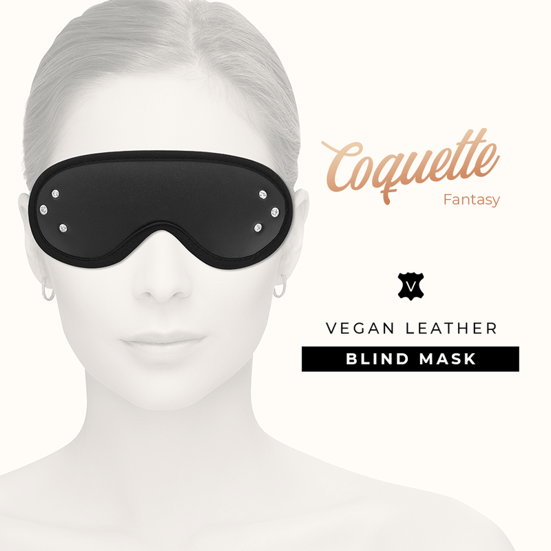 img_109684_8b4899741e2df9319eebc83228820ed9_1 COQUETTE CHIC DESIRE - FANTASY VEGAN LEATHER BLIND MASK WITH NEOPRENE LINING - Image 2