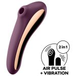 SATISFYER - DUAL KISS AIR PULSE VIBRATOR WINE RED - Image 2