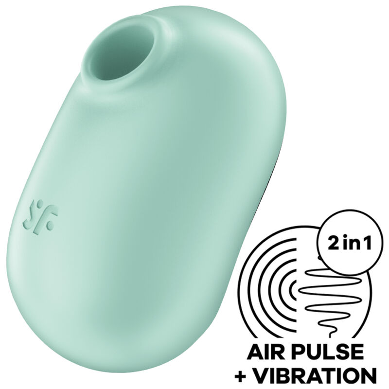 img_132005_06a3c0cd483736847b4a7436cc33efce_1 SATISFYER - PRO TO GO 2 DOUBLE AIR PULSE STIMULATOR & VIBRATOR GREEN - Image 1