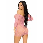 LEG AVENUE - HEART NET MINI DRESS ONE SIZE - PINK - Image 2