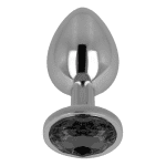 OHMAMA - ANAL PLUG WITH BLACK CRYSTAL 8 CM - Image 2