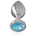 INTENSE - ALUMINUM METAL ANAL PLUG WITH BLUE CRYSTAL SIZE S - Image 2