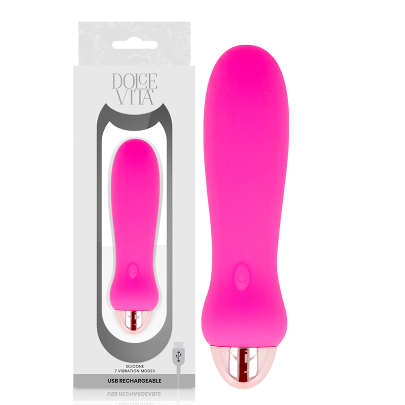 img_141852_a13f28c6b008d6b042d3e5177aa8ee95_1 DOLCE VITA - RECHARGEABLE VIBRATOR FIVE PINK 7 SPEEDS - Image 1