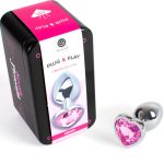 SECRETPLAY - METAL BUTT PLUG FUCHSIA HEART SMALL SIZE 7 CM - Image 2