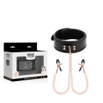 BEGME - BLACK EDITION COLLAR WITH NIPPLE CLAMPS WITH NEOPRENE LINING - Image 2