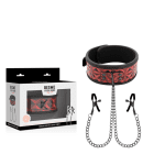 BEGME - RED EDITION COLLAR WITH NIPPLE CLAMPS WITH NEOPRENE LINING - Image 2