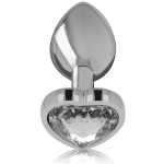 INTENSE - WHITE HEART ALUMINUM METAL ANAL PLUG SIZE S - Image 2