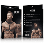 FETISH SUBMISSIVE ATTITUDE - ECO-LEATHER CHEST HARNESS WITH DOUBLE SUPPORT AND STUDS FOR MEN - Image 2