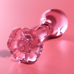 NEBULA SERIES BY IBIZA - MODEL 2 ANAL PLUG BOROSILICATE GLASS PINK 11 CM -O- 3.5 CM - Image 2