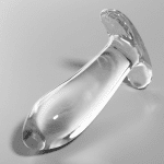 NEBULA SERIES BY IBIZA - MODEL 5 ANAL PLUG BOROSILICATE GLASS CLEAR 12.5 CM -O- 3.5 CM - Image 2