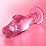 NEBULA SERIES BY IBIZA - MODEL 6 ANAL PLUG BOROSILICATE GLASS PINK 12.5 CM -O- 4 CM - Image 2