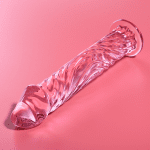 NEBULA SERIES BY IBIZA - MODEL 12 DILDO BOROSILICATE GLASS PINK 17 CM -O- 3.5 CM - Image 2