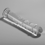 NEBULA SERIES BY IBIZA - MODEL 16 DILDO BOROSILICATE GLASS CLEAR 18.5 CM -O- 3 CM - Image 2