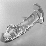 NEBULA SERIES BY IBIZA - MODEL 19 DILDO BOROSILICATE GLASS CLEAR 18.5 CM -O- 4 CM - Image 2