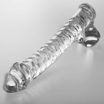 NEBULA SERIES BY IBIZA - MODEL 23 DILDO BOROSILICATE GLASS CLEAR 21.5 CM -O- 4 CM - Image 2