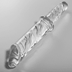 NEBULA SERIES BY IBIZA - MODEL 24 DILDO BOROSILICATE GLASS CLEAR 28.5 CM -O- 5 CM - Image 2
