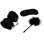 INTENSE - FETISH EROTIC PLAYSET 2 WITH HANDCUFFS, BLIND MASK AND TICKLER - Image 2