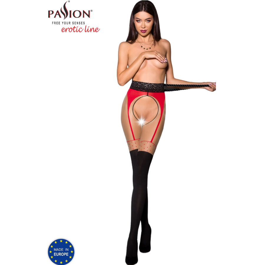img_153279_c3224f14e5a04940c1487a27d438c580_1 PASSION - TIOPEN 003 RED TIGHTS 1/2 20/40 DEN - Image 1