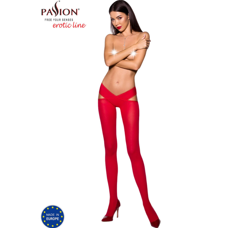 img_153303_cb720939441e74e317c47013f36812d3_1 PASSION - TIOPEN 005 RED TIGHTS 1/2 60 DEN - Image 1