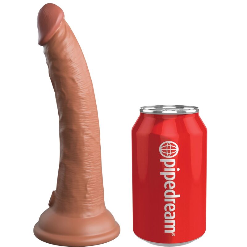 img_156114_a8a3fcb2504e1c4a6cf90081048d6b1b_1 KING COCK - ELITE REALISTIC SILICONE DILDO 17.8 CM CARAMEL - Image 1