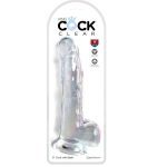 KING COCK - CLEAR DILDO WITH TESTICLES 20.3 CM TRANSPARENT - Image 2