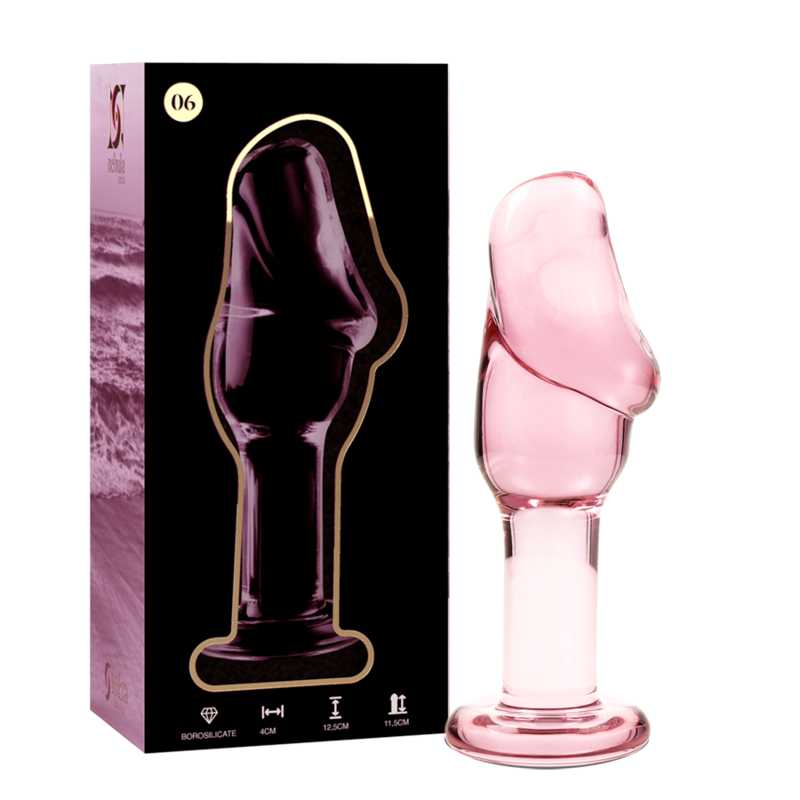 img_157145_f22ba03bfdeb9178e2a14963abf2bd88_1 NEBULA SERIES BY IBIZA - MODEL 6 ANAL PLUG BOROSILICATE GLASS PINK 12.5 CM -O- 4 CM - Image 1