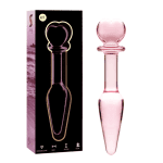 NEBULA SERIES BY IBIZA - MODEL 7 ANAL PLUG BOROSILICATE GLASS PINK 13.5 CM -O- 3 CM