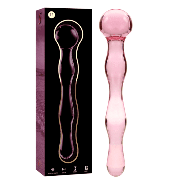 NEBULA SERIES BY IBIZA - MODEL 13 DILDO BOROSILICATE GLASS PINK 18 CM -O- 3.5 CM