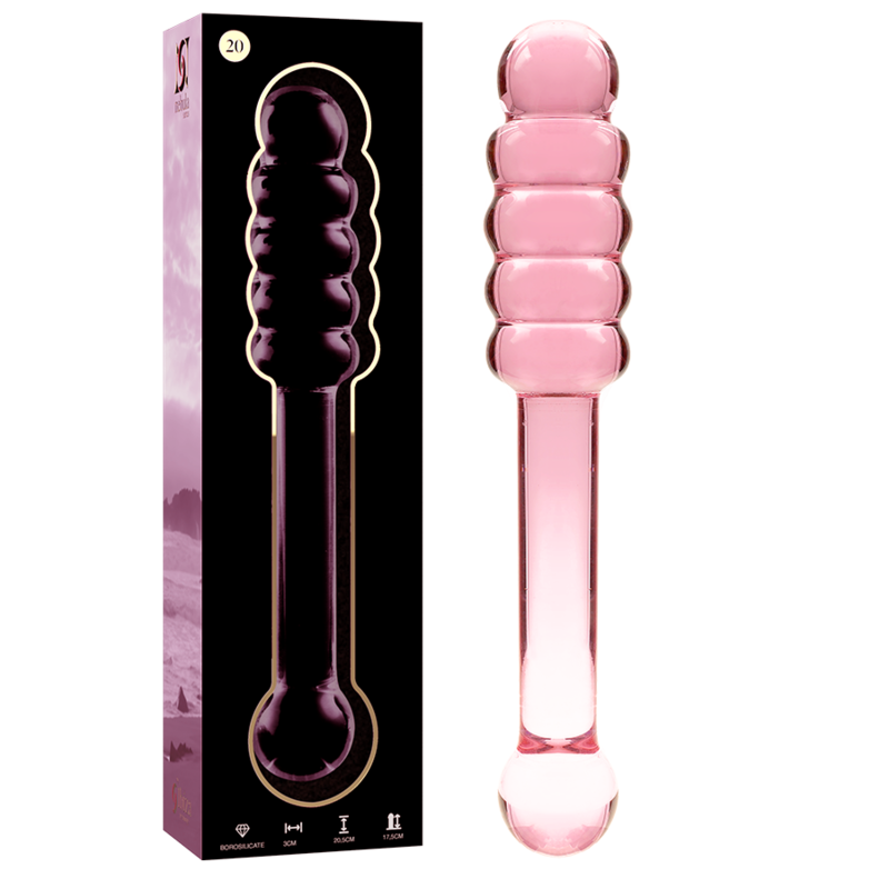 img_157913_96178cc7d2e33ffe5e0d79423546ba45_1 NEBULA SERIES BY IBIZA - MODEL 20 DILDO BOROSILICATE GLASS PINK 20.5 CM -O- 3 CM - Image 1