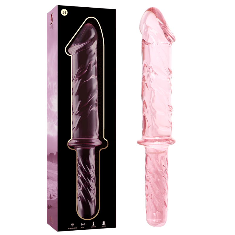 img_157921_91dcc7ffbda54fe631cc1ac1a2cdaa03_1 NEBULA SERIES BY IBIZA - MODEL 24 DILDO BOROSILICATE GLASS PINK 28.5 CM -O- 5 CM - Image 1