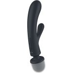 SATISFYER - TRIPLE LOVER RABBIT VIBRATOR MASSAGER GREY - Image 2