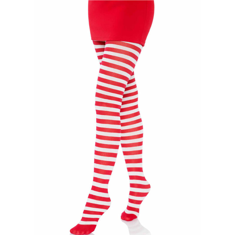 img_161946_08c9c79f45b69a1cdea9828ad1f56422_1 LEG AVENUE - WHITE/RED STRIPED TIGHTS - Image 2