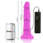 DIVERSIA - FLEXIBLE VIBRATING DILDO PURPLE 23 CM -O- 4.3 CM - Image 2