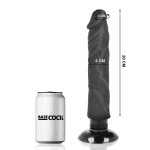 BASECOCK - REALISTIC VIBRATOR 2-1 BLACK 20 CM -O- 4 CM - Image 2