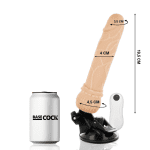 BASECOCK - REALISTIC VIBRATOR REMOTE CONTROL FLESH 19.5 CM -O- 4 CM - Image 2