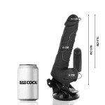 BASECOCK - REALISTIC VIBRATOR REMOTE CONTROL BLACK 18.5 CM -O- 4CM - Image 2