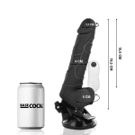 BASECOCK - REALISTIC VIBRATOR REMOTE CONTROL BLACK WITH TESTICLES 19.5 CM -O- 4 CM - Image 2