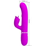PRETTY LOVE - RABBIT VIBRATOR WITH LICKING FUCHSIA - Image 2