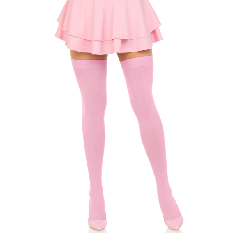 img_167211_413ee46ff5b31f1c4ff93a28f833caab_1 LEG AVENUE - NYLON THIGH HIGHS PINK - Image 1