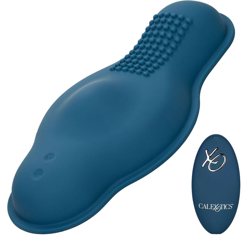 img_174199_8c19ca142958027c4fde84246ff75294_1 CALEXOTICS - RIDER MASSAGER DOUBLE MOTOR REMOTE CONTROL BLUE - Image 1