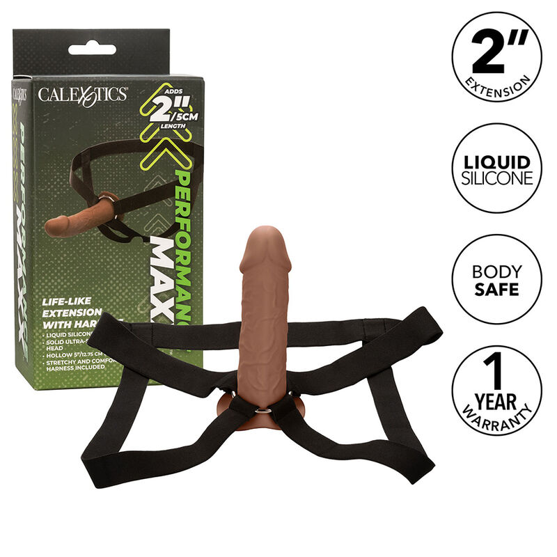 img_174432_fcc6bc80b66e4b0143855ceb3b41b1eb_1 CALEXOTICS - PERFORMANCE MAXX LIFE-LIKE EXTENSION WITH HARNESS BROWN SKIN - Image 2