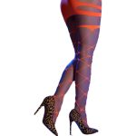 CHILIROSE - CR 4706 CABARET TIGHTS ORANGE S/M - Image 2