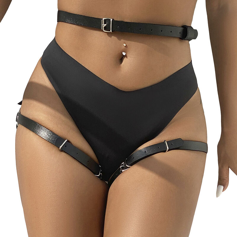 img_175087_aa40500f52b56685f2f8da012ca26c03_1 SUBBLIME - LEATHER WAIST AND LEG HARNESS BLACK ONE SIZE - Image 1