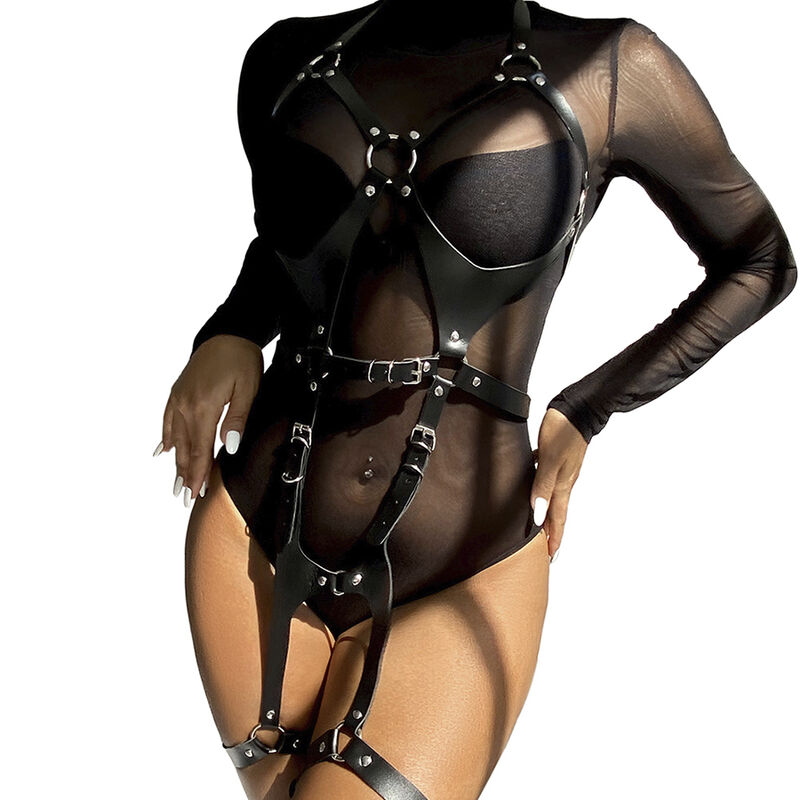 img_175180_6339f243e924abdde5b0ec308f700aa3_1 SUBBLIME - FULL BODY HARNESS WITH LEATHER BUCKLES BLACK ONE SIZE - Image 2