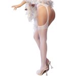 CHILIROSE - CR 4312 GARTER STOCKINGS WHITE S/M - Image 2